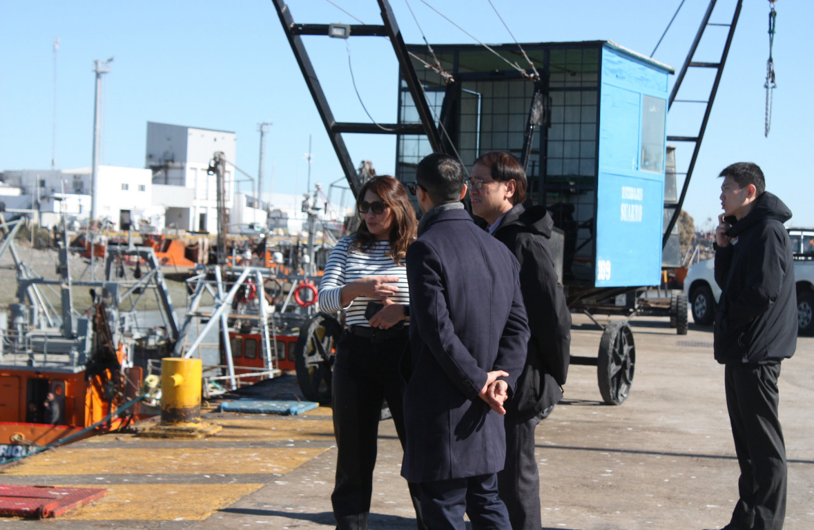Delegación de empresarios chinos visitan el Puerto de Rawson